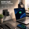 GaN 65W lādētājs USB C PD PPS 5V 21V 3A 3.25A