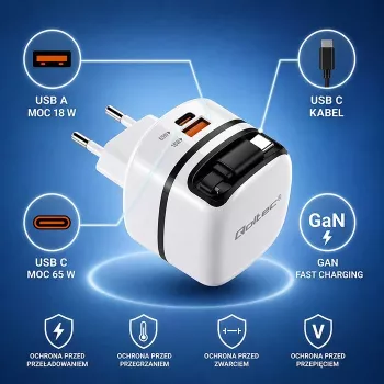 Lādētājs USB C 65W GaN PPS 5V 20V 3A 3.25A