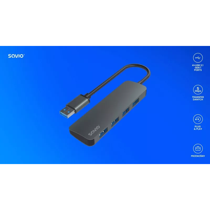 HUB AK053 USB 3.1 Gen.1 SAVIO