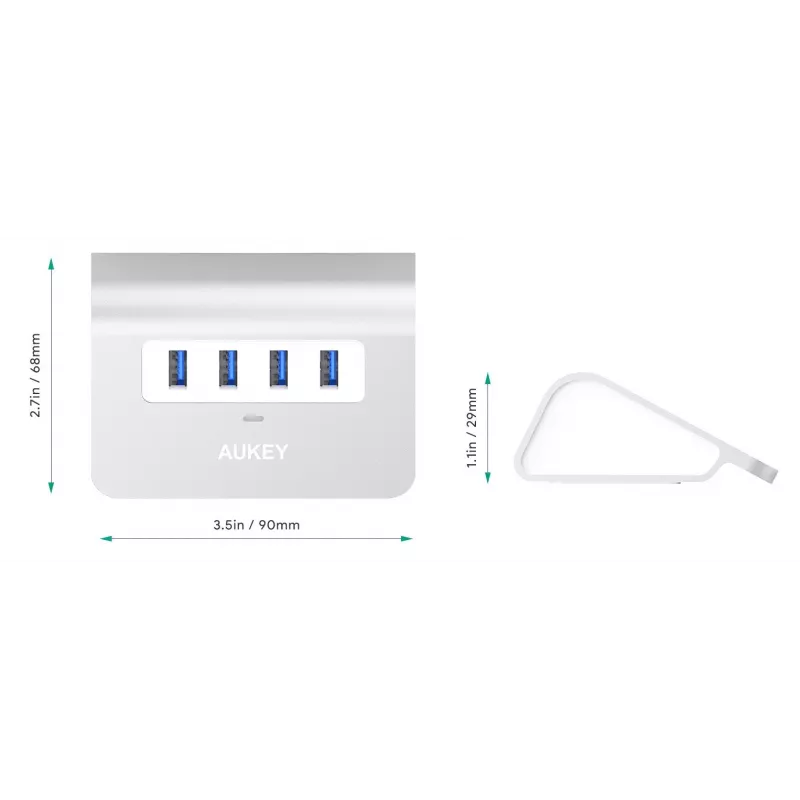 Centrmezgls CB-H5 USB alumīnijs | 4xUSB 3.0 | 5Gbps