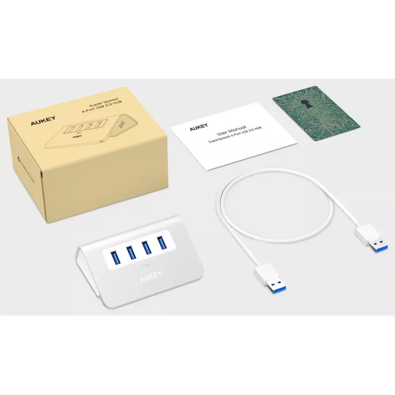 Centrmezgls CB-H5 USB alumīnijs | 4xUSB 3.0 | 5Gbps