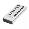 USB 3.2 Gen1 7 portu centrmezgls USB-A/C, ieslēgšanas/izslēgšanas slēdzis