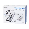 USB 3.2 Gen1 7 portu centrmezgls USB-A/C, ieslēgšanas/izslēgšanas slēdzis