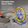 Extralink kabeļu ievilkšanas stienis Pilot 10mm 150m stikla šķiedra FRP, diam. 10mm, gar. 150m, dzeltens