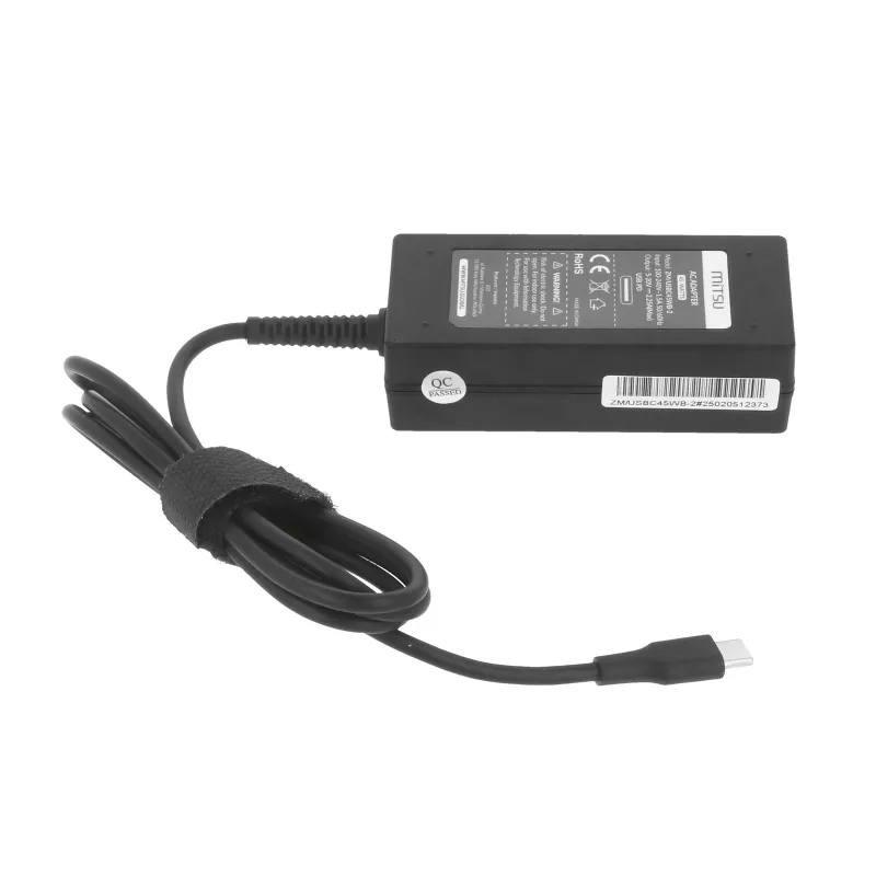 Klēpjdatora lādētājs 45W USB-C 5V-9V-12V-15V/3A, 20V/2.25A PD