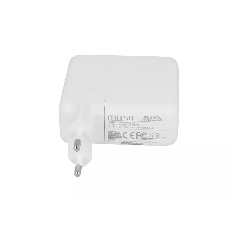Laptop lādētāja barošanas bloks 67W USB-C 5V-9V-12V-15V/3A, 20V/3.35A PD