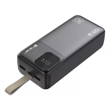 Tracer 47824 Prime-V3 30000mAh QC22.5W+PD20W Power Bank, Melns