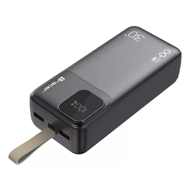Tracer 47824 Prime-V3 30000mAh QC22.5W+PD20W Power Bank, Melns