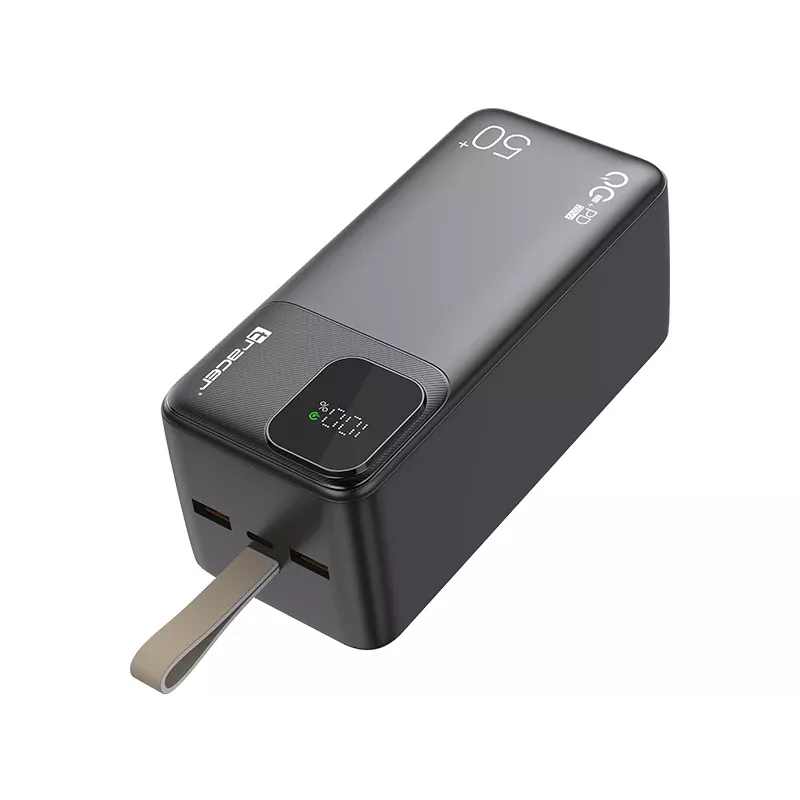 Tracer 47825 Prime-V5 50000mAh QC22.5W+PD20W Power Bank, Melns