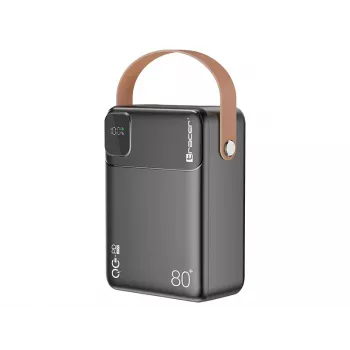Tracer 47826 Prime-V8 80000mAh QC22.5W+PD20W Power Bank, Melns