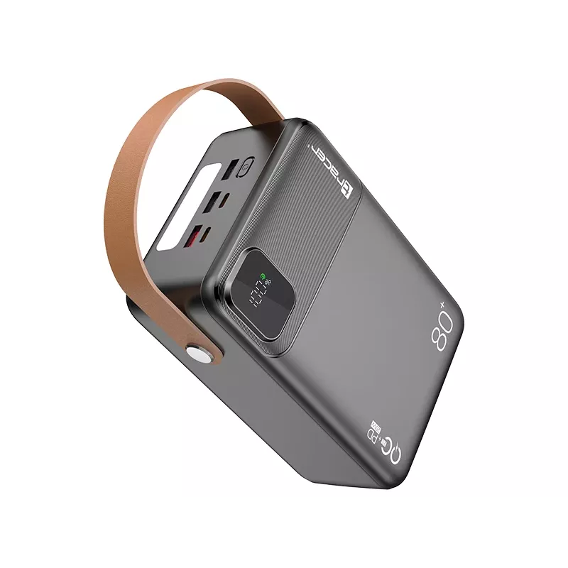 Tracer 47826 Prime-V8 80000mAh QC22.5W+PD20W Power Bank, Melns