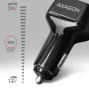 AXAGON PWC-PQ38 38W automašīnas lādētājs 2x ports USB-A+C