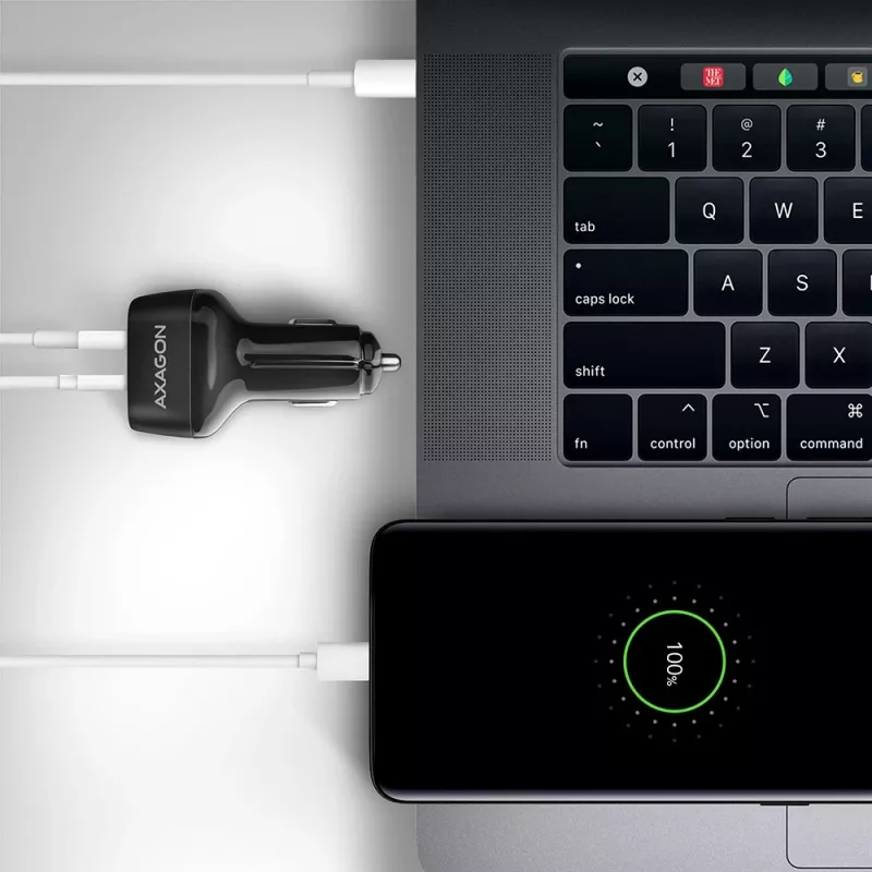 AXAGON PWC-PQ38 38W automašīnas lādētājs 2x ports USB-A+C