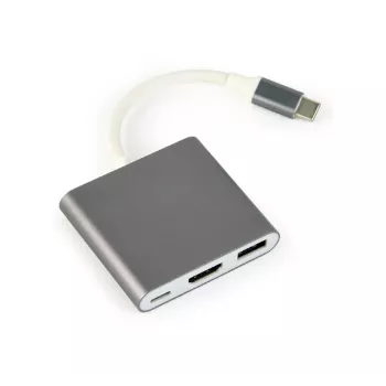 Gembird A-CM-HDMIF-02-SG USB grafikas adapteris 3840 x 2160 pikseļi Pelēks