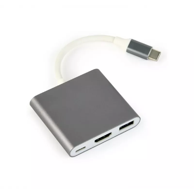 Gembird A-CM-HDMIF-02-SG USB grafikas adapteris 3840 x 2160 pikseļi Pelēks