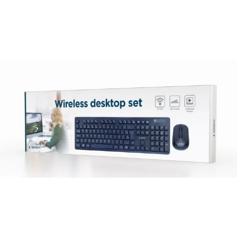 Gembird KBS-WCH-03 bezvadu tastatūras un peles komplekts, melns