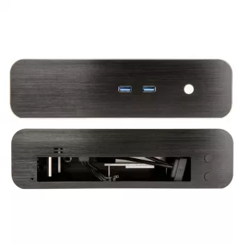 Akasa Euler S Fanless Thin-Mini-ITX Enclosure, OEM - Melns