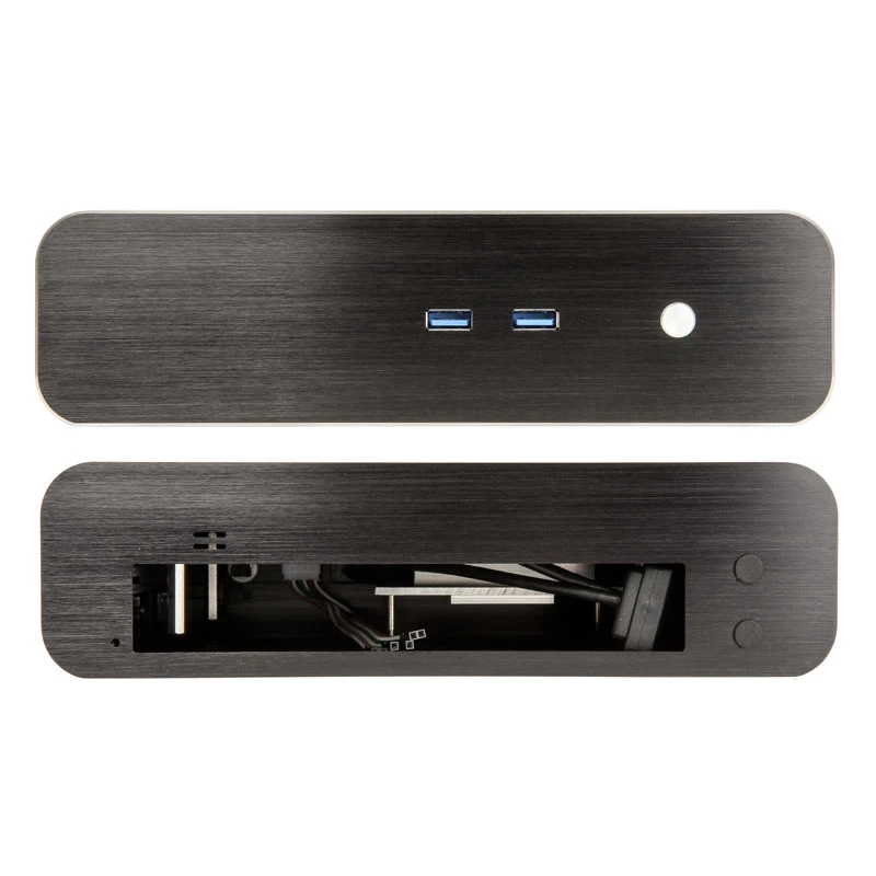 Akasa Euler S Fanless Thin-Mini-ITX Enclosure, OEM - Melns