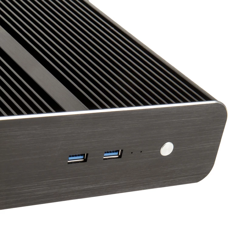 Akasa Euler S Fanless Thin-Mini-ITX Enclosure, OEM - Melns