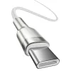 USB-C uz USB-C kabelis Baseus Cafule, 100W, 2m (balts)