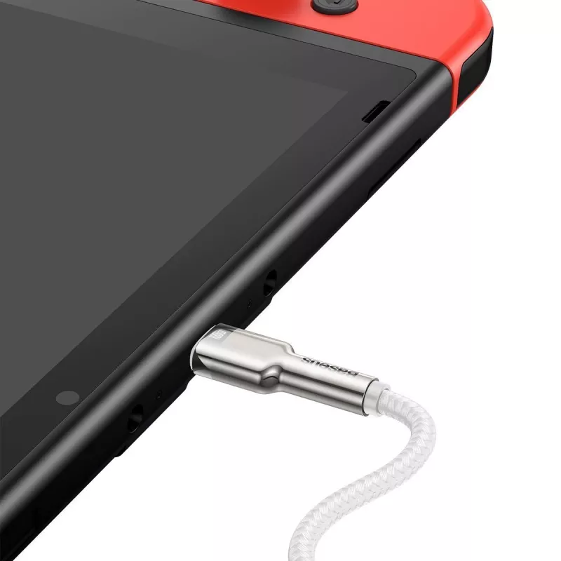 USB-C uz USB-C kabelis Baseus Cafule, 100W, 2m (balts)