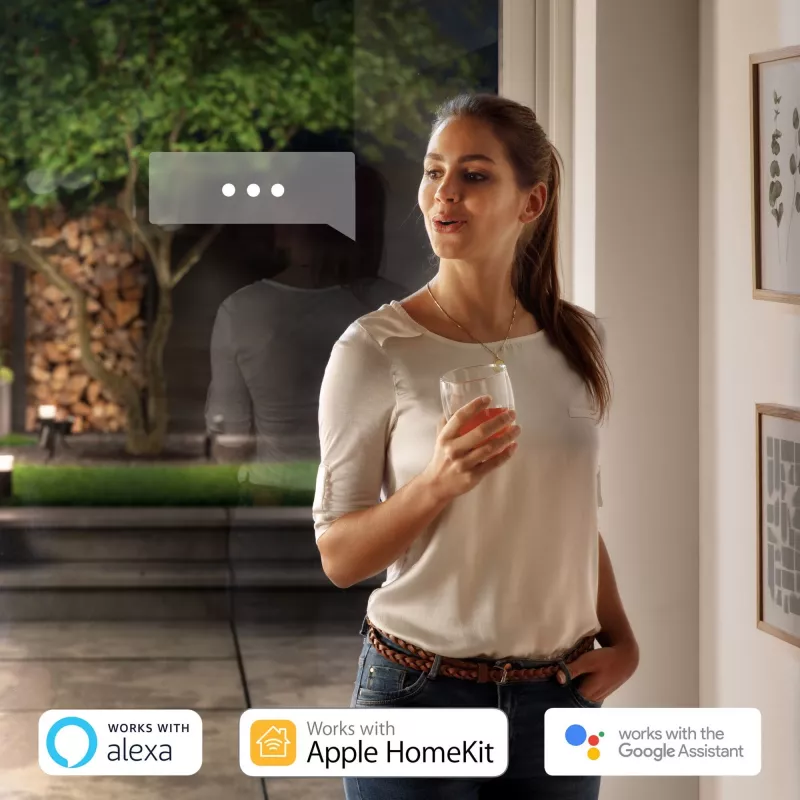 Philips Hue Nyro balta un vēsi balta āra gaisma 1000 lm, melna