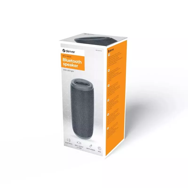 BT skaļrunis Denver BTV-150GR 1200 mAh pelēks