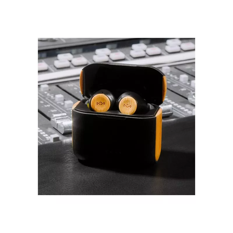 Marley Rebel True Earbuds iebūvēts mikrofons, ievietojamās, bezvadu, Signature Melns