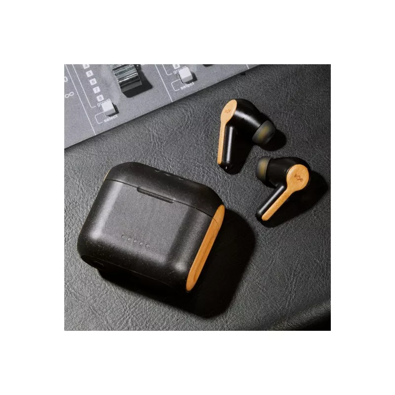 Marley Rebel True Earbuds iebūvēts mikrofons, ievietojamās, bezvadu, Signature Melns