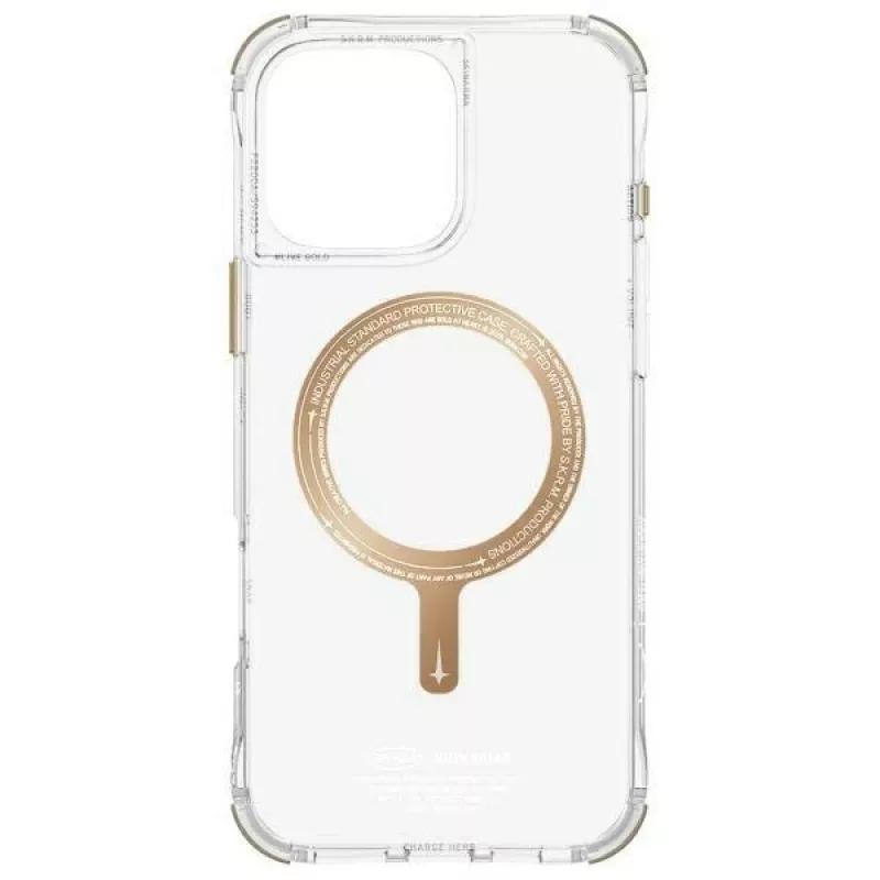 SK-2024IPP69-SDOPRM-GLD | Aizmugurējais vāciņš | Apple | iPhone 16 Pro Max | Plastmasa | Caurspīdīgs/Šampanieša krāsa