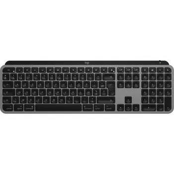 Logitech Master Series MX Keys S for Mac - tastatūra - pilna izmēra - fona apgaismojums - bezvadu - Bluetooth LE - AZERTY - franču - Space-Grey (920-011625)