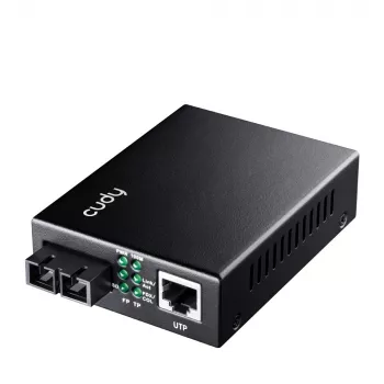 Cudy MC100SA-20 tīkla multivides pārveidotājs 100 Mbit/s 1310 nm vienmoda Melns