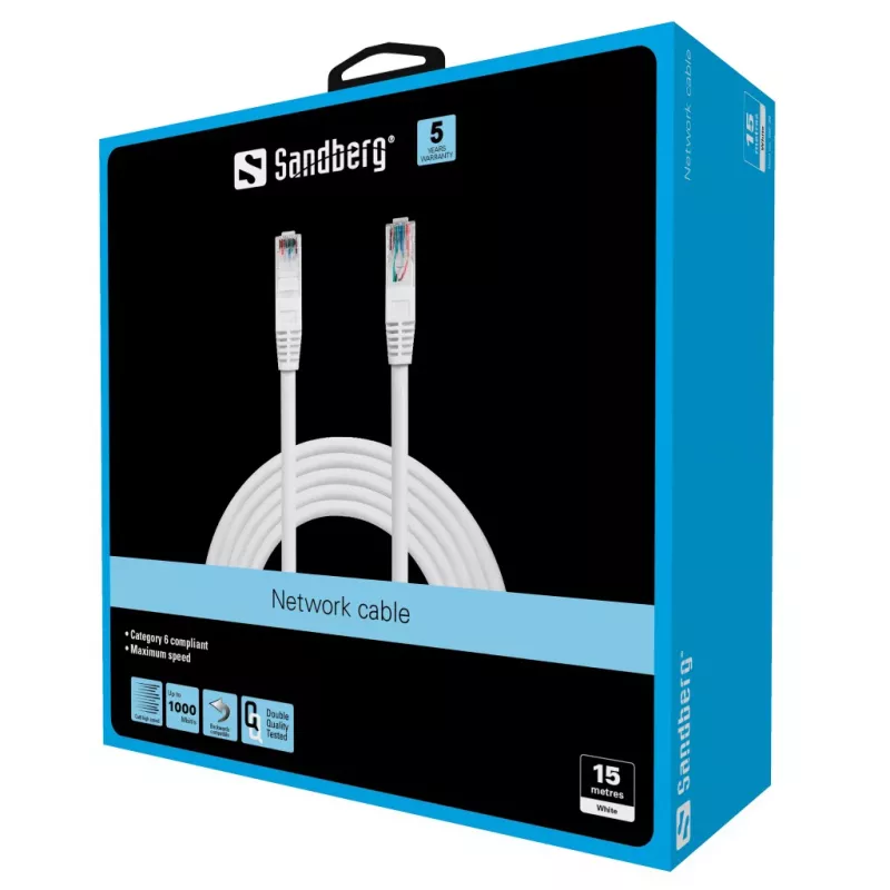 SANDBERG tīkla kabelis - RJ-45 (V) uz RJ-45 (V)