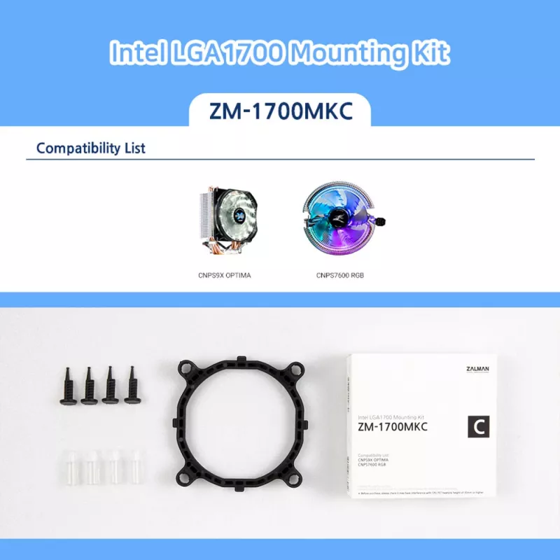 Zalman ZM-1700MKC - Uzlabošanas komplekts procesora dzesētājam - (priekš: LGA1200, LGA1700)