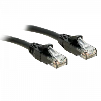 Lindy - tīkla kabelis - RJ-45 (V) uz RJ-45 (V) - 30 cm - UTP - CAT 6 - formēts, bez aizķeršanās, vīts - melns (48075)