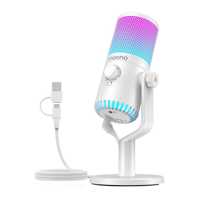 Spēļu mikrofons Maono DM30RGB (balts)