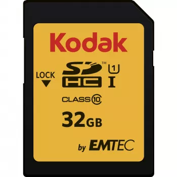 Kodak - Flash Memory Card - 32GB - UHS-I U1 / Class10 - 580x - SDHC UHS-I (EKMSD32GHC10K)