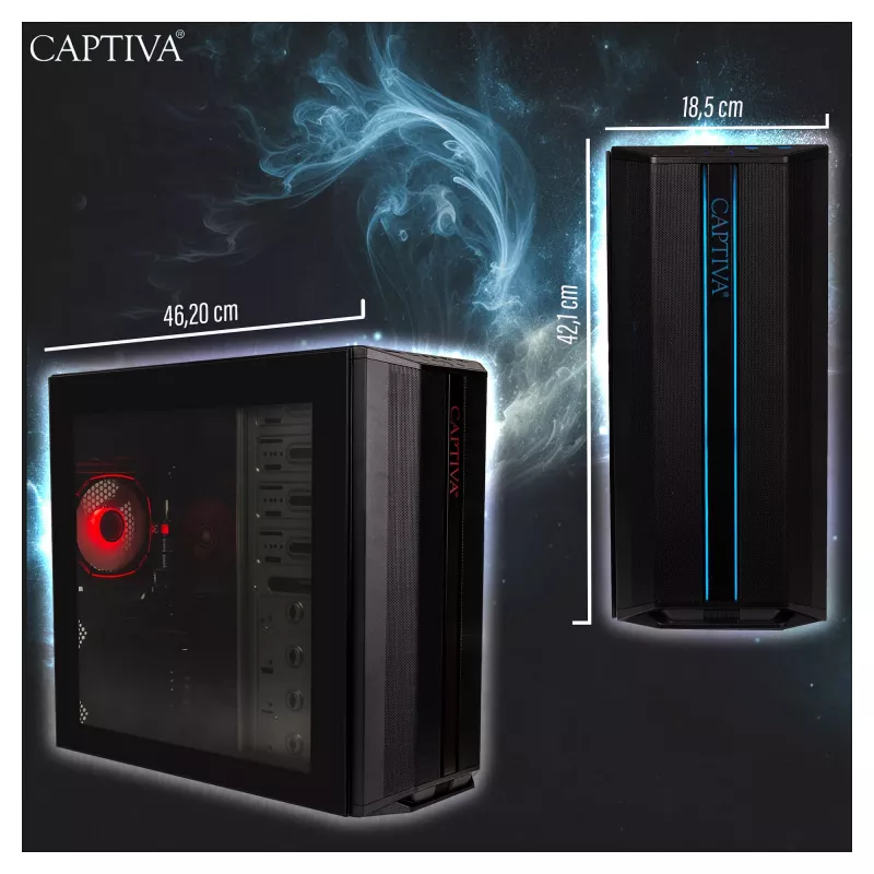Captiva Advanced Gaming R98-206 galddators AMD Ryzen 7 5700X, 32GB RAM, 1TB M.2 SSD, Nvidia GeForce RTX 5060, Wi-Fi 6, Windows 11 (98206)