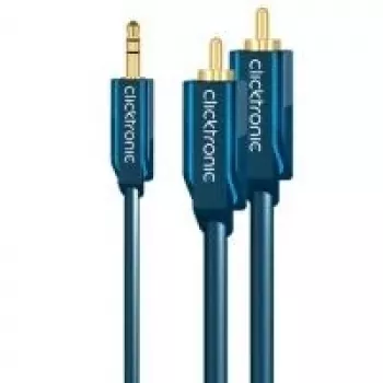 MP3 adaptera kabelis (3,5 mm audio spraudnis / 2x RCA spraudnis) – 5,0 m papildu adapteris MP3 atskaņotājiem, iPod un viedtālruņiem