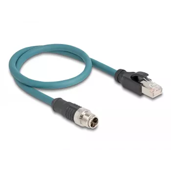 DeLOCK 60077 kabeļa adapteris M12 RJ-45 melns - tirkīzzaļš (60077)