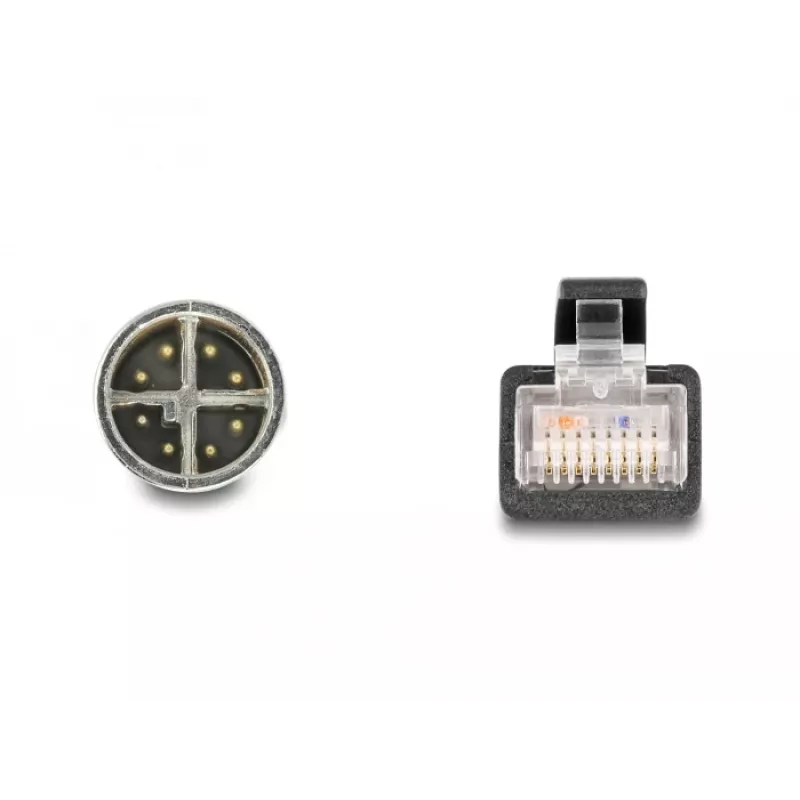 DeLOCK 60077 kabeļa adapteris M12 RJ-45 melns - tirkīzzaļš (60077)