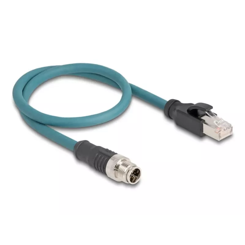 DeLOCK 60077 kabeļa adapteris M12 RJ-45 melns - tirkīzzaļš (60077)