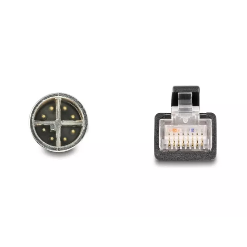 DeLOCK 60077 kabeļa adapteris M12 RJ-45 melns - tirkīzzaļš (60077)