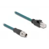 DeLOCK 60077 kabeļa adapteris M12 RJ-45 melns - tirkīzzaļš (60077)
