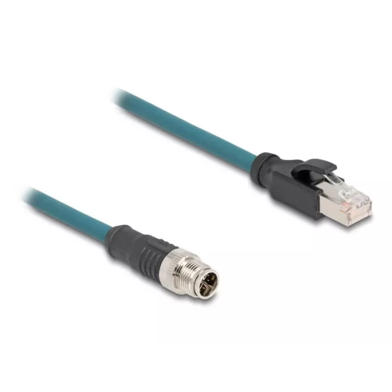 DeLOCK 60077 kabeļa adapteris M12 RJ-45 melns - tirkīzzaļš (60077)