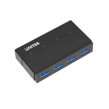 UNITEK Y-HB03001 saskarnes centrmezgls USB 3.2 Gen 1 (3.1 Gen 1) Type-B 5000 Mbit/s Melns
