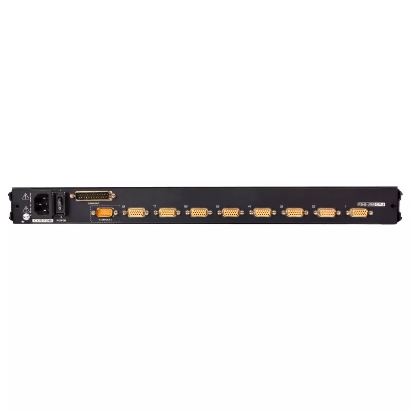ATEN CL5708MW 43cm plats LCD KVM slēdzis, USB-PS/2, VGA, 8 porti, UK izkārtojums