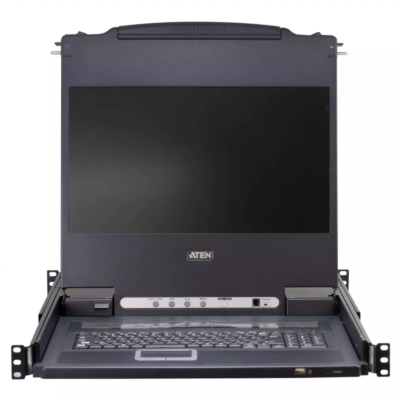 ATEN CL5708MW 43cm plats LCD KVM slēdzis, USB-PS/2, VGA, 8 porti, UK izkārtojums