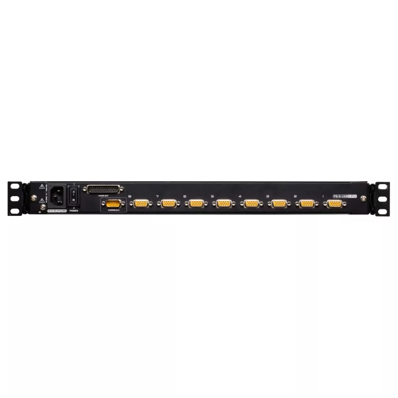 ATEN CL5708MW 43cm plats LCD KVM slēdzis, USB-PS/2, VGA, 8 porti, UK izkārtojums