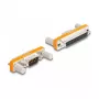 Delock - Serieller Adapter - DB-9 (M) mit Muttern zu DB-25 (W) schraubbar - silber/orange (66982)